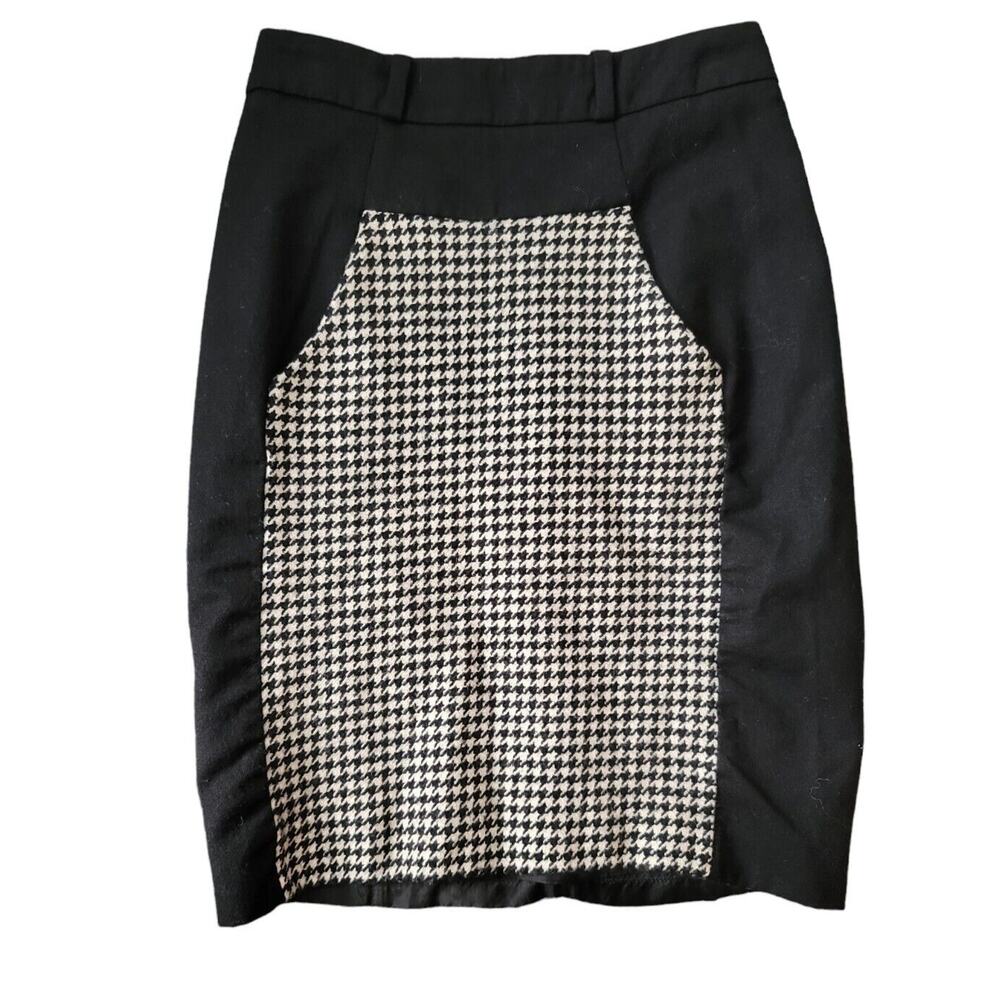 Hugo Boss Houndstooth Wool Mini Skirt! Sz 0